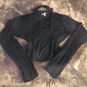 Green long sleeve blouse